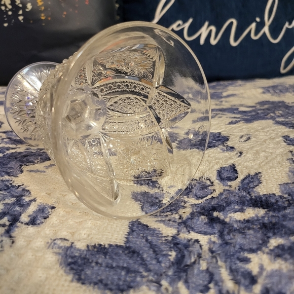 3 Vtg Glass Water Goblet (Trio) ~ 5.5"×3.75" - Picture 4 of 5